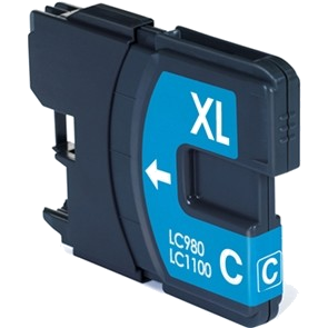 TINTA COMPATIBLE BROTHER LC980C / LC1100C CIAN